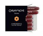 Naboje CARAN D'ACHE Chromatics Electric Orange, 6szt., pomarańczowe