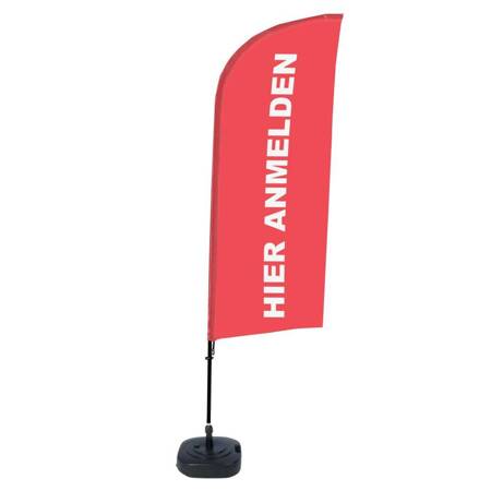 Beach Flag Alu Wind Complete Set Sign In Here Red Dutch