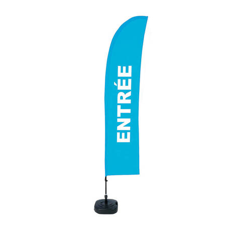 Beach Flag Budget L Set WT Entrance Blue FR I599