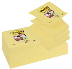 Bloczek samoprzylepny POST-IT® Super sticky Z-Notes (R330-12SS-CY), 76x76mm, 1x90 kart., żółty