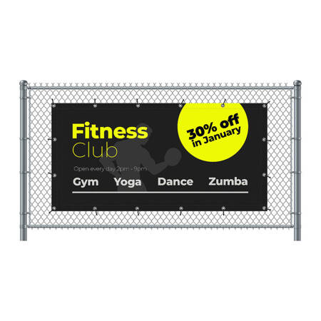 Fence banner with grommets 400 x 140 cm