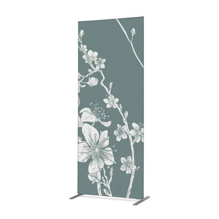 Textile Room Divider Deco 100-200 Double Abstract Japanese Cherry Blossom Green