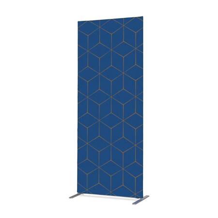 Textile Room Divider Deco 85-200 Double Hexagon Grey