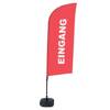 Beach Flag Alu Wind Complete Set Entrance Red German