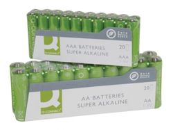 Baterie super-alkaliczne Q-CONNECT AAA, LR03, 1,5V, 20szt.