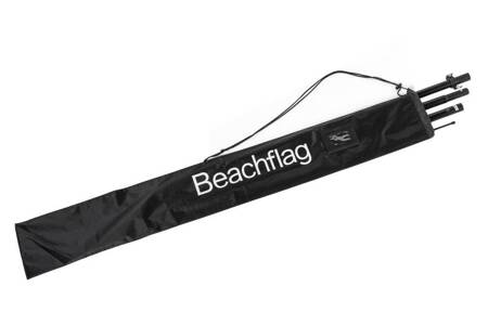 Beachflag Alu Wind Komplett-Set Geöffnet Braun Englisch