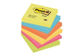 Bloczek samoprzylepny POST-IT® (654-TFEN), 76x76mm, 6x100 kart., paleta energetyczna