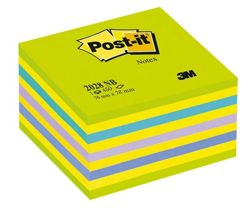 Kostka samoprzylepna POST-IT® (2028-NB), 76x76mm, 1x450 kart., cukierkowa niebiesko-zielona