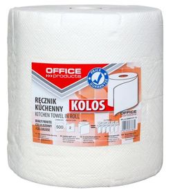 Ręczniki kuchenne celulozowe OFFICE PRODUCTS Kolos, 2-warstwowe, 500 listków, 100m, białe