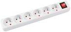 Przedłużacz OFFICE PRODUCTS, 6 gniazd, 5m, z uziemieniem i wyłącznikiem, biały