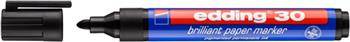 Marker do papieru e-30 EDDING, 1,5-3mm, czarny