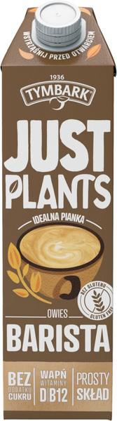 Napój roślinny TYMBARK Just Plants, owsiany, barista, 1l