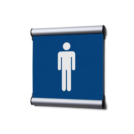 Door Sign 15,5 x 15,5 cm Set Men White