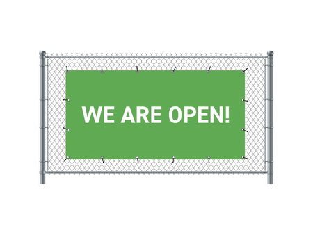 Zaun-Banner 200 x 100 cm Geöffnet Holländisch Rot