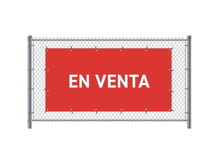 Fence Banner 300 x 140 cm Sale Spanish Red