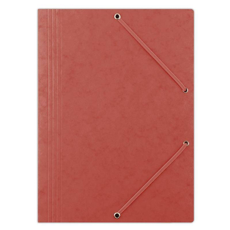 Teczka z gumką DONAU, preszpan, A4, 390gsm, 3-skrz., czerwona