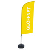 Beachflag Alu Wind Komplett-Set Click & Collect Gelb Englisch