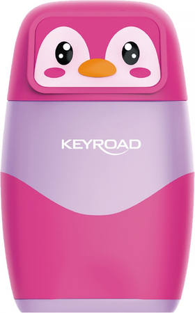 Temperówka plastikowa z gumką KEYROAD, podwójna, display, mix kolorów