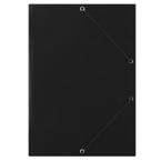 Teczka z gumką DONAU, karton, A4, 400gsm, 3-skrz., czarna