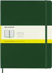 Notes MOLESKINE Classic XL (19x25cm) w kratkę, twarda oprawa, myrtle green, 192 strony, zielony
