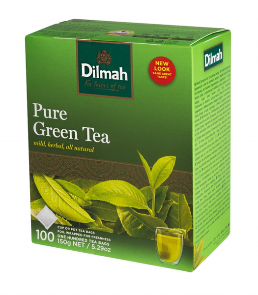 Herbata DILMAH, zielona, 100 torebek