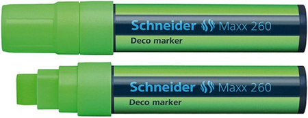 Marker kredowy SCHNEIDER Maxx 260 Deco, 5-15mm, jasnozielony