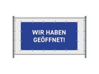 Fence Banner 200 x 100 cm Open German Blue