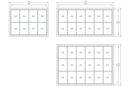 Gablota model 1 przesuwna - magnetyczna
