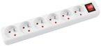 Przedłużacz OFFICE PRODUCTS, 6 gniazd, 3m, z uziemieniem i wyłącznikiem, biały