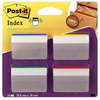 Zakładki indeksujące POST-IT® do archiwizacji (686-A1), PP, wygięte, 50,8x38,1mm, 4x6 kart., mix kolorów