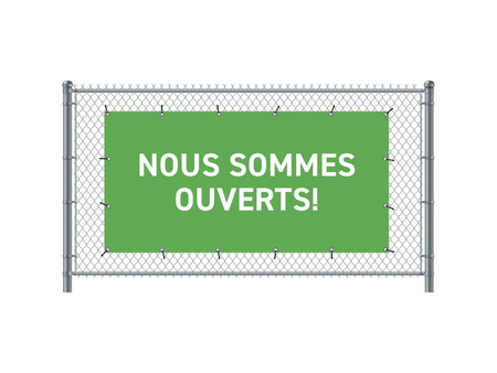 Fence Banner 200 x 100 cm Open French Green