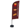 Beachflag Alu Wind Komplett-Set Snacks Deutsch