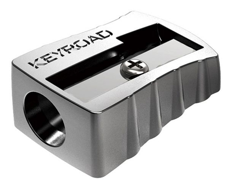 Temperówka KEYROAD, aluminiowa, pojedyncza, pakowana na displayu, srebrna