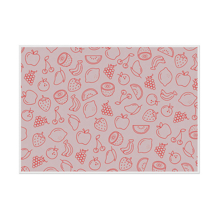 Placemat Fruits Abstract Red