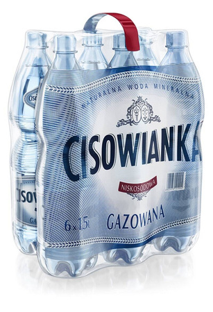 Woda CISOWIANKA, gazowana, butelka plastikowa, 1,5l