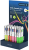 Display długopisów automatycznych SCHNEIDER TAKE 4 Neon, M, 4 kolory wkładu, 36 szt., mix kolorów