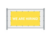 Fence Banner 200 x 100 cm Hiring English Yellow