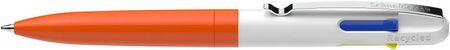 Długopis automatyczny SCHNEIDER TAKE 4 Neon, M, 4 kolory wkładu, pomarańczowo-biały