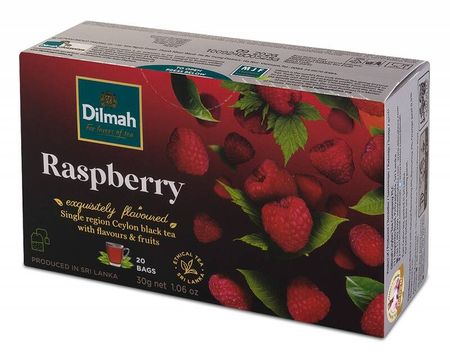 Herbata DILMAH, malinowa, 20 torebek