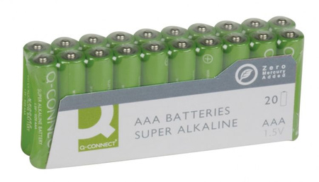 Baterie super-alkaliczne Q-CONNECT AAA, LR03, 1,5V, 20szt.