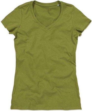 T-SHIRT DAMSKI V-NECK