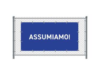 Fence Banner 300 x 140 cm Hiring Italian Blue