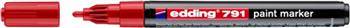 Marker olejowy e-791 EDDING, 1-2mm, czerwony