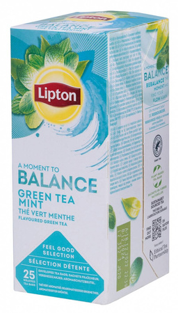 Herbata LIPTON Balance Green Tea, mint, 25 torebek