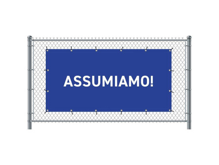 Fence Banner 200 x 100 cm Hiring Italian Yellow