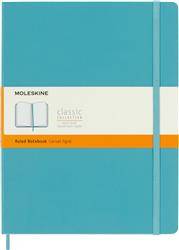 Notes MOLESKINE Classic XL (19x25 cm) w linie, twarda oprawa, reef blue, 192 strony, niebieski