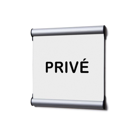 Door Sign 15,5 x 15,5 cm Set Private White