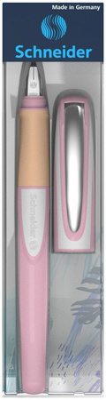 Pióro wieczne SCHNEIDER Ray, M, pud. plastikowe, różowo-białe