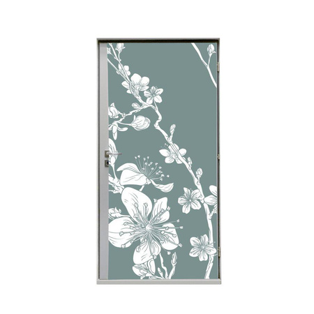 Door Wrap 80 cm Botanical Green Leaves I646