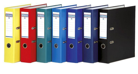 Segregator DONAU Master-S z szyną, PP, A4/75mm, niebieski